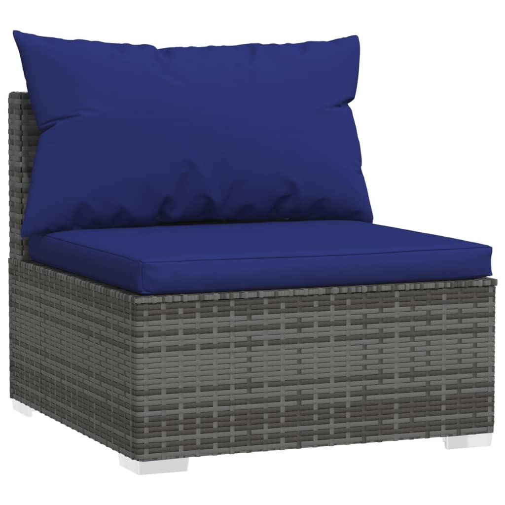 vidaXL Set Divani da Giardino con Cuscini in Polyrattan Colori/Modelli Diversi