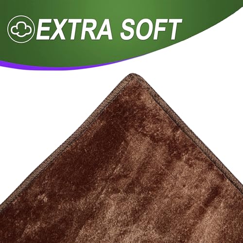 Image of RD TREND Carpets for Living Room Anti Skid Carpet for Room /Hall /Bedroom /Office /Floor Carpet&Rugs Machine-Washable (Brown, 4X6 Feet)