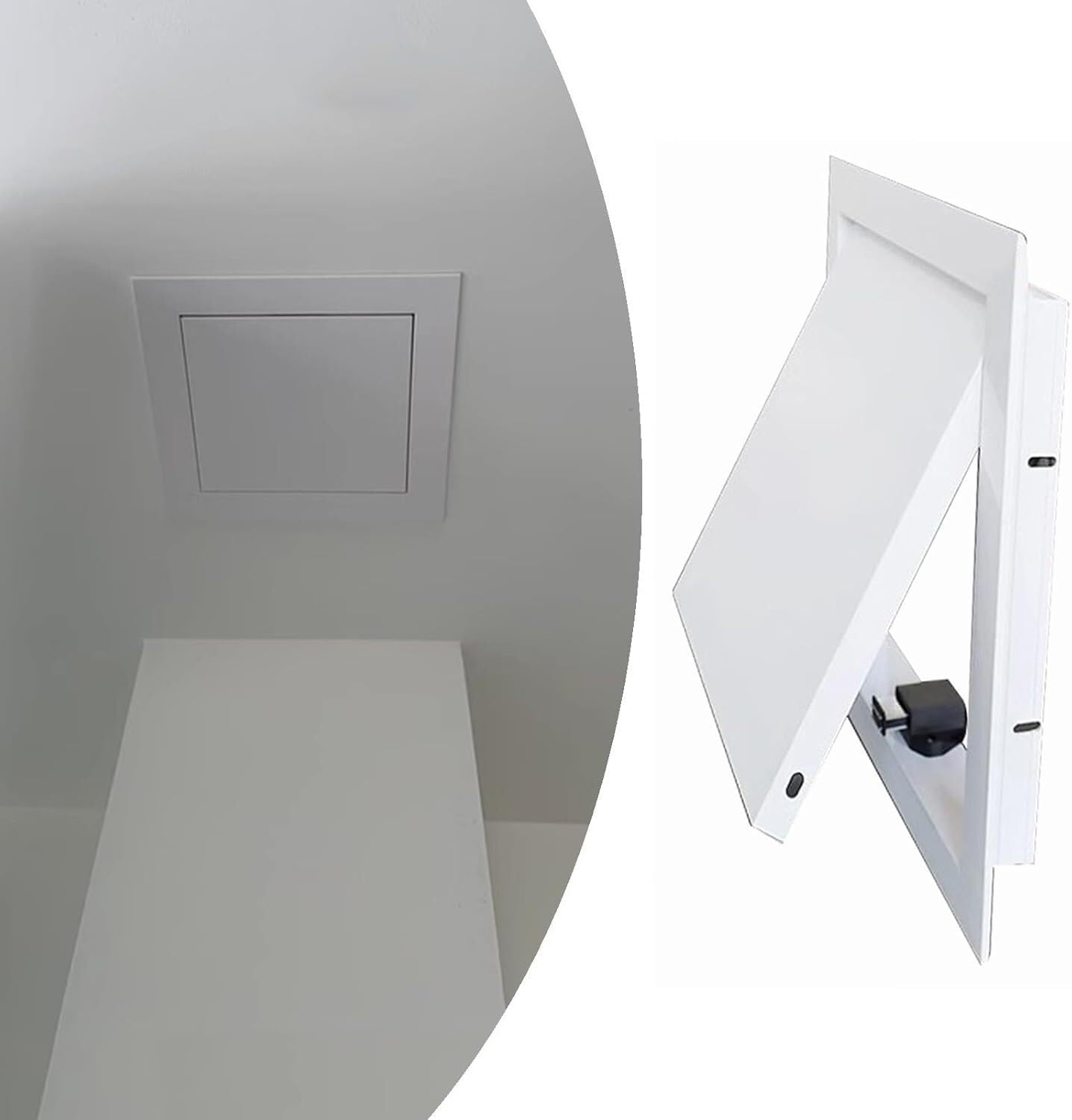 VUIKLCty Metal Flush-mounted Magnetic Access Panels For Pipes, Bathrooms And Lofts(White,18x18in(45x45cm))