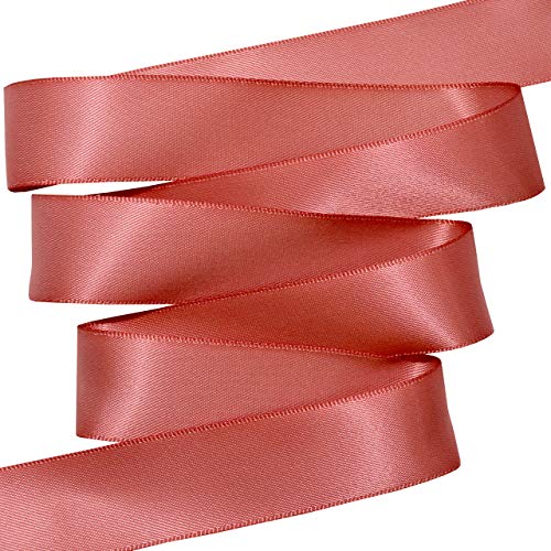Image of Morex Ribbon 08822 /50-141 Double Face Satin Ribbon, 7 /8 inch x 50 Yd, Cinnabar
