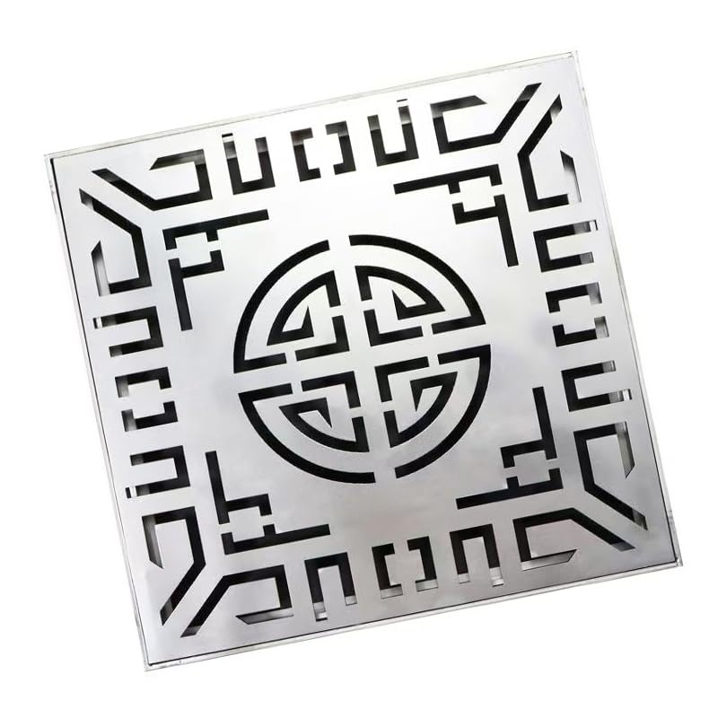 Siphon de sol 35x35 cm avec grille de vidange en acier inoxydable 304