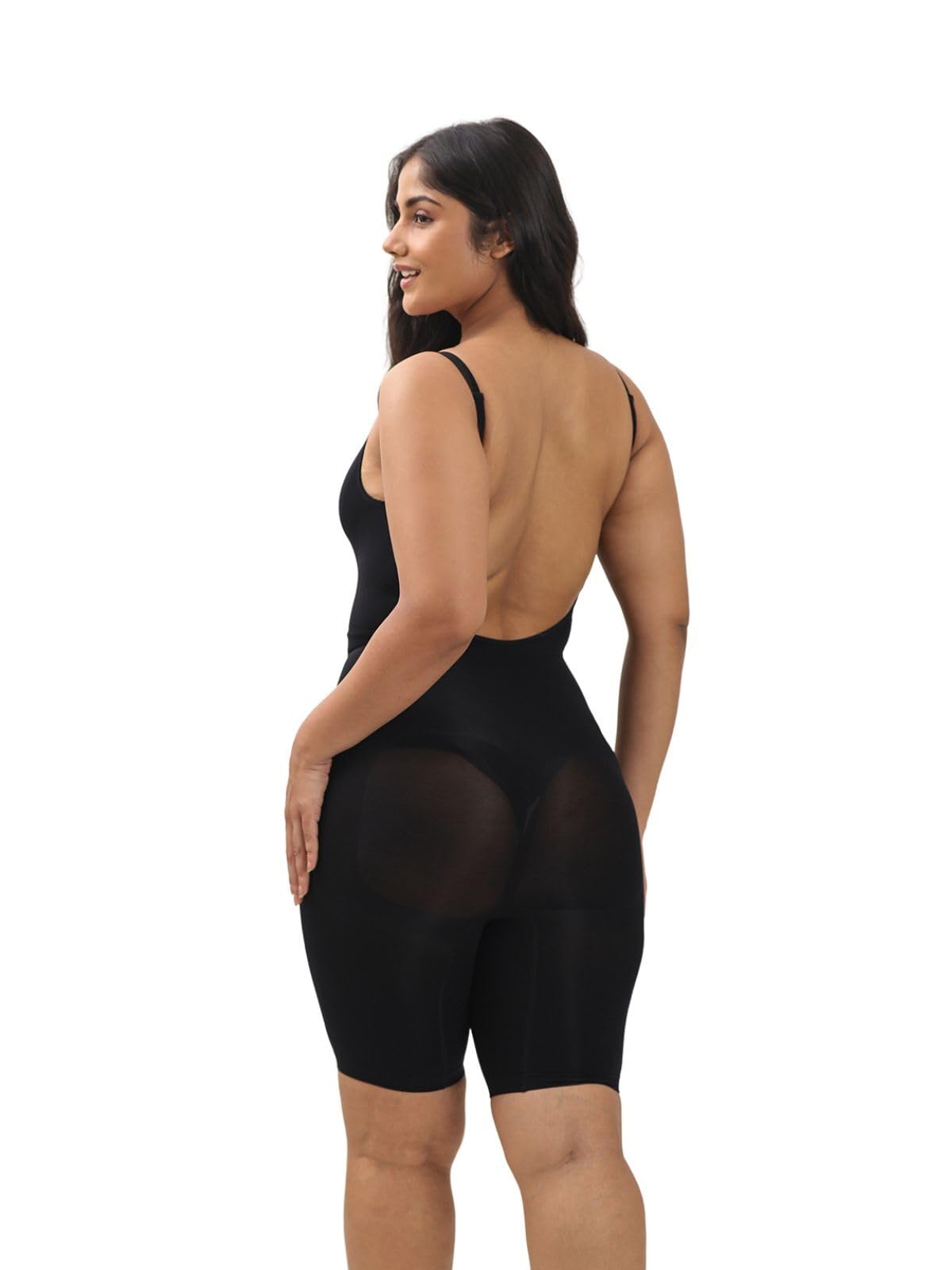 Women Adjustable Straps Backless Butt Lifting Bodysuit Shaper