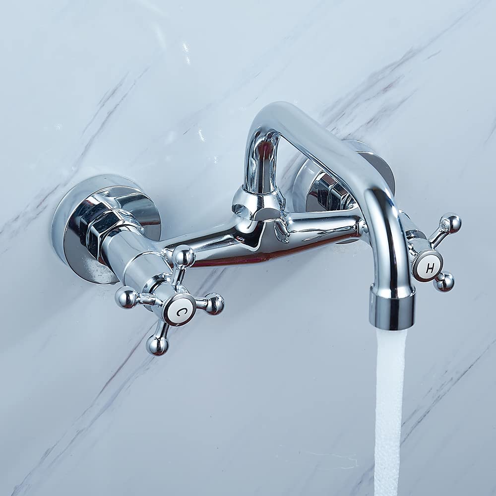 Grifo de pared para cocina, latón