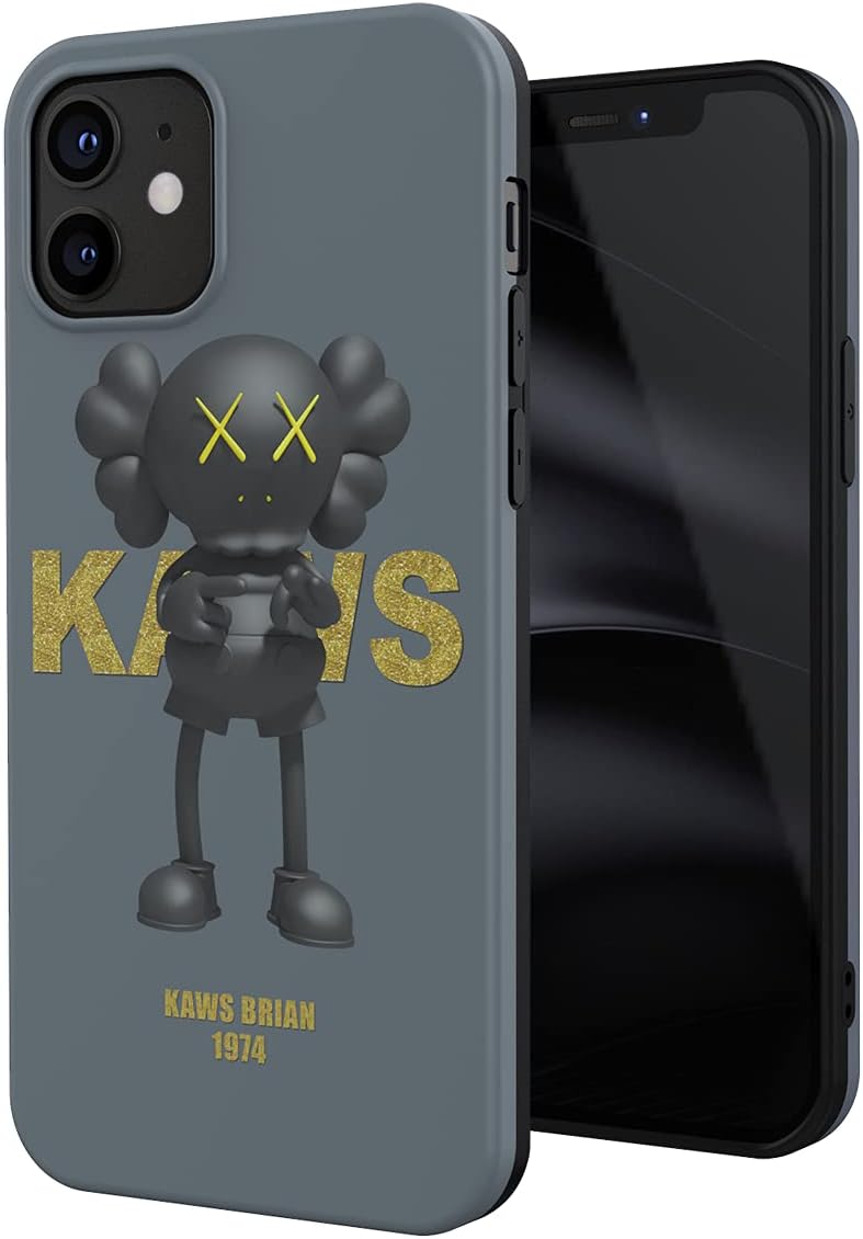 Attract Iphone 13 ケース かっこいい おしゃれ 人気 デザイン2個 カウズ かわいい Kaws おもしろ フィギュア Imd Tpu アイフォンケース 傷防止 ソフト スリム軽量 レンズ保護 耐衝撃 指紋防止 アイフォン ケース カバー 専用 スマホケース Case Iphone 13 グレー 携帯