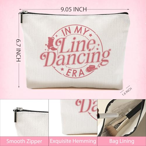 BARREEMO Line Dancer Gifts Dance Makeup Bag for Competition Dance Recital Gifts for Girls Birthday Christmas Gifts for Line Dancing Lover Dance Teams Dance Teacher Dance Stuff Cosmetic Bags