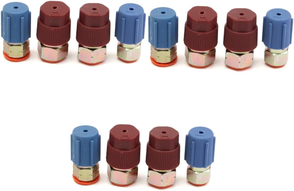 ULTECHNOVO 12pcs Quick Disconnect Coupler a Charging Port Adapter Retrofit Fitting Set with Caps Side to Adapters with Plating