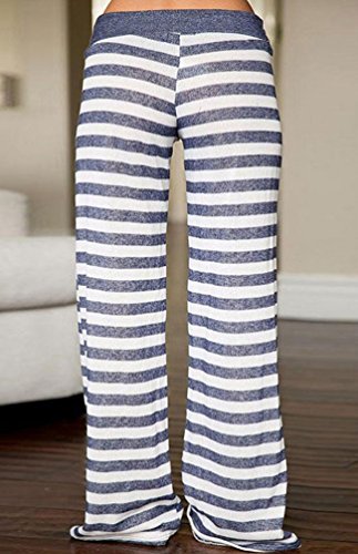 Image of AMiERY Women's Comfy Casual Pajama Pants Floral Print Drawstring Palazzo Lounge Pants Wide Leg