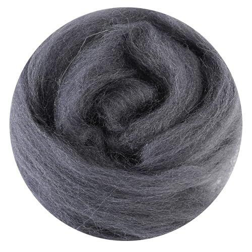There are 170 Colors and 9 Shades Available This Woollen Yarn is Made of 100% Pure Wool Weighs 3.53oz(100 g) and issuitableformediumtolargeDIYneedlefeltingprojects (Black White Tones, A2)