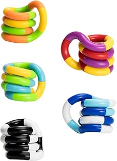 لعبة فيدجيت متشابكة لليد من جي زد ان بي العاب - مجموعة تخفيف الضغط تساعد على التوتر والقلق مناسبة للبالغين والاطفال 5 قطع