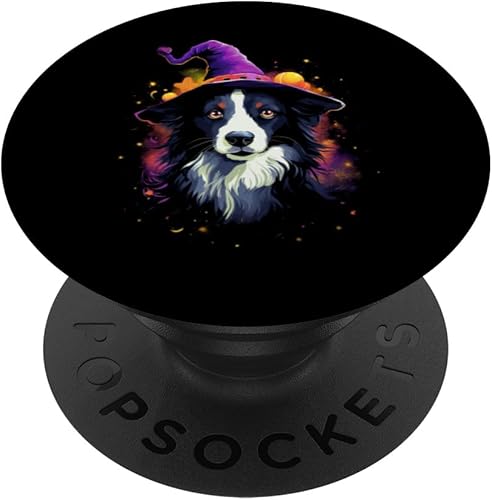 Border collie Halloween PopSockets Standard PopGrip