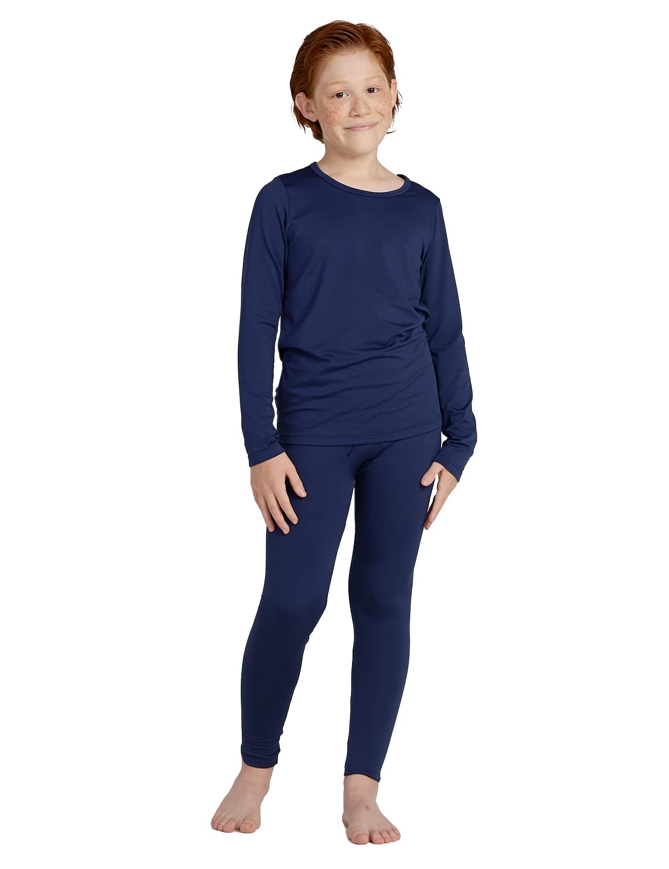 LAPASA Set Termico Intimo Bambino Caldo Leggero Strato Base Maglia a Maniche Lunghe e Pantaloni B03