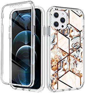 ZhuoFan for iPhone 11 Case 360 Full Body Shockproof Protection Skin Shell Clear Silicone TPU Bumper Stylish Design Slim Phone Case, Front and Back Cover for Apple iPhone 11 6.1" - Marble Green
