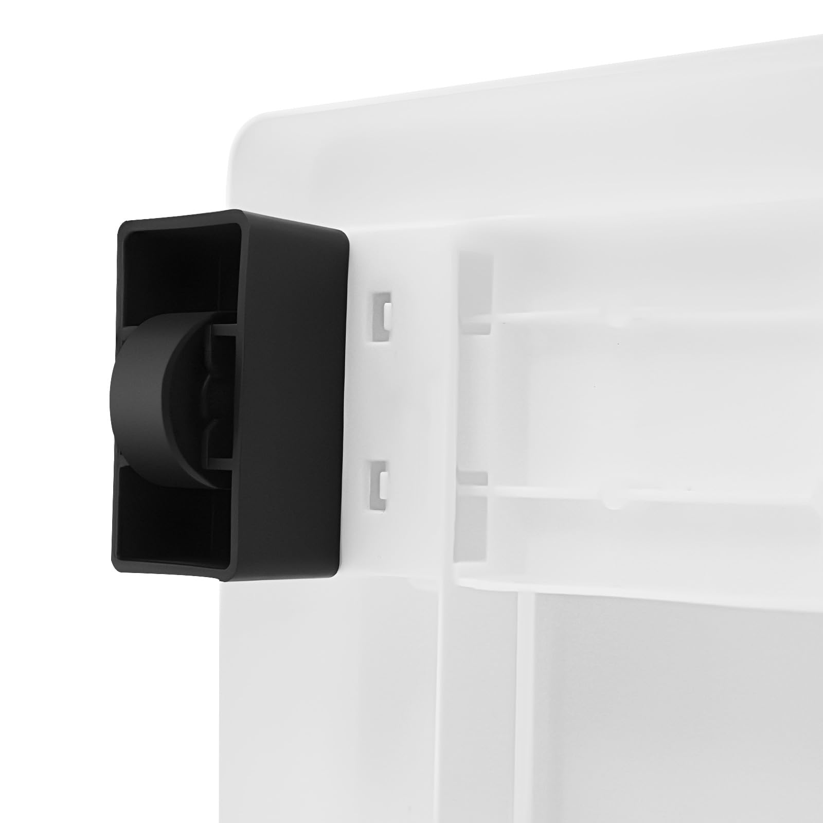 Mobiletto con 5 cassetti in plastica con ruote - Torre portaoggetti con cassetti - Per bagno, aula, studio, soggiorno - Bianco