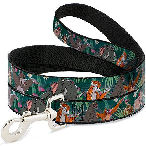 Correa para mascota Libro de la Selva verde resistente Buckle Down 6FT 2