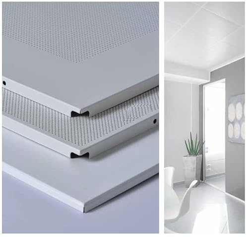 Akifix ITP SM01W.F1 Paneles metálicos para falso techo perforación total Star Metal acero galvanizado 600 x 600 x 15/7,2 m² – Paquete de 20 unidades