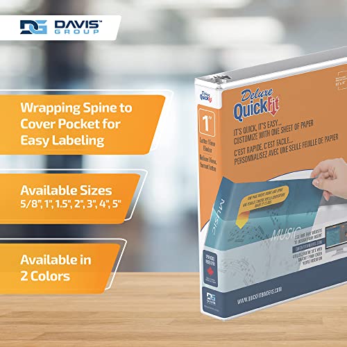 Quickfit Heavy-Duty Landscape 3-Ring Binder, Round Ring, 8 1/2 Inches By 11 Inches, 1 Inch, White #TOP4