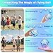 NWLAEWR Flying Orb Ball Toy, 2025 Upgrade Hand Controlled Hover Ball with LED Lights, 360° Rotating Boomerang Globe Cool Mini Drone, Ideal Birthday&Christmas Gift for Boys Girls-Bright Blue