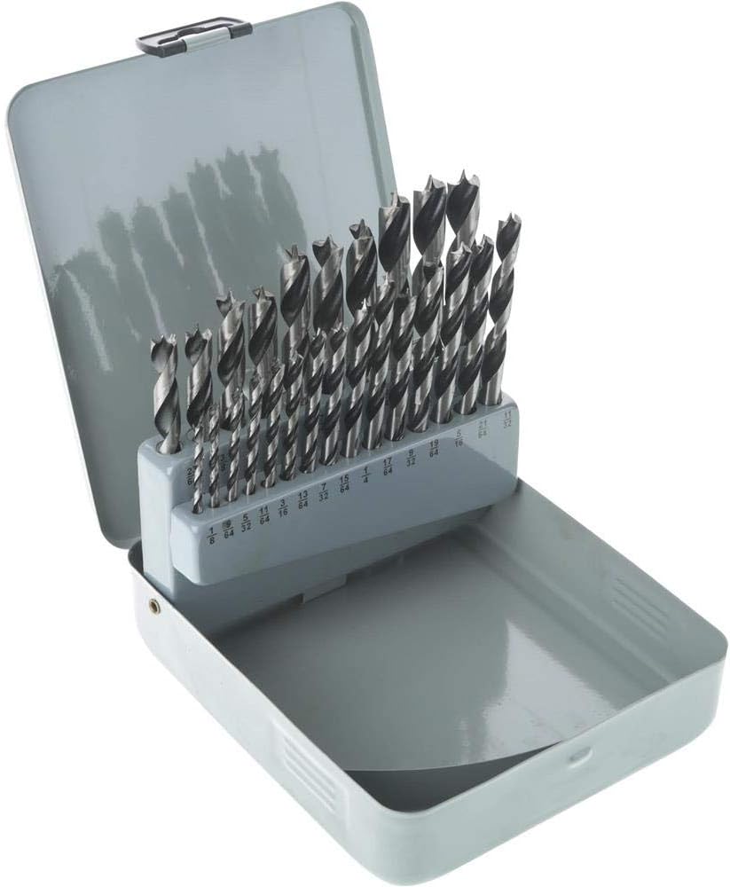 D1034 Deluxe Brad Point Bit Set, 25-Piece