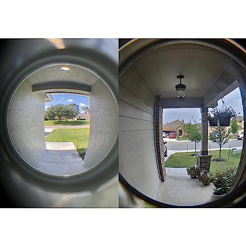 Image of Safety Security One Way Front Door Viewer with 220 Degree Angle, Heavy Duty Peephole made by Brass with Privacy Cover, Satin Nickel, Pack of 1
