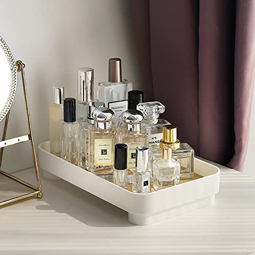 Mrpapa Bathroom Tray, 9"×6" Vanity Trays, White Rectangle Decorative Tray, Catchall Organizer Storage Tray, Small Dresser Tray Counter Perfume Tray, Table Serving Tray #TOP5