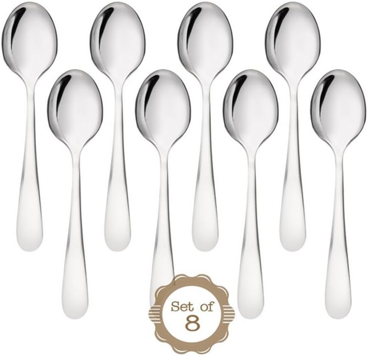 Oyfel Dinner Spoons Stainless Steel Soup Spoon Set of 8 Different Size