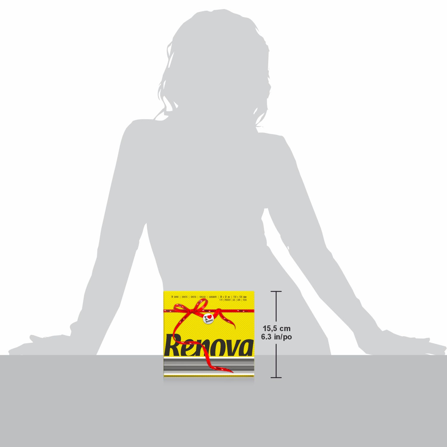 Renova Servilletas De Papel Amarillas - 70 Servilletas, 30 x 32 cm