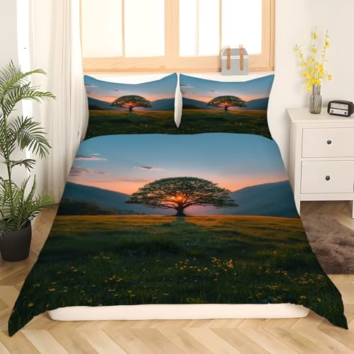 Ensemble de literie 3 pièces NuagesPrairies en microfibre douce lavable et infroissable - 3
