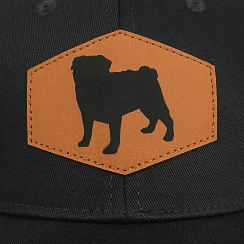 Gorra de béisbol Pug ajustable para amantes de perros miniatura 5