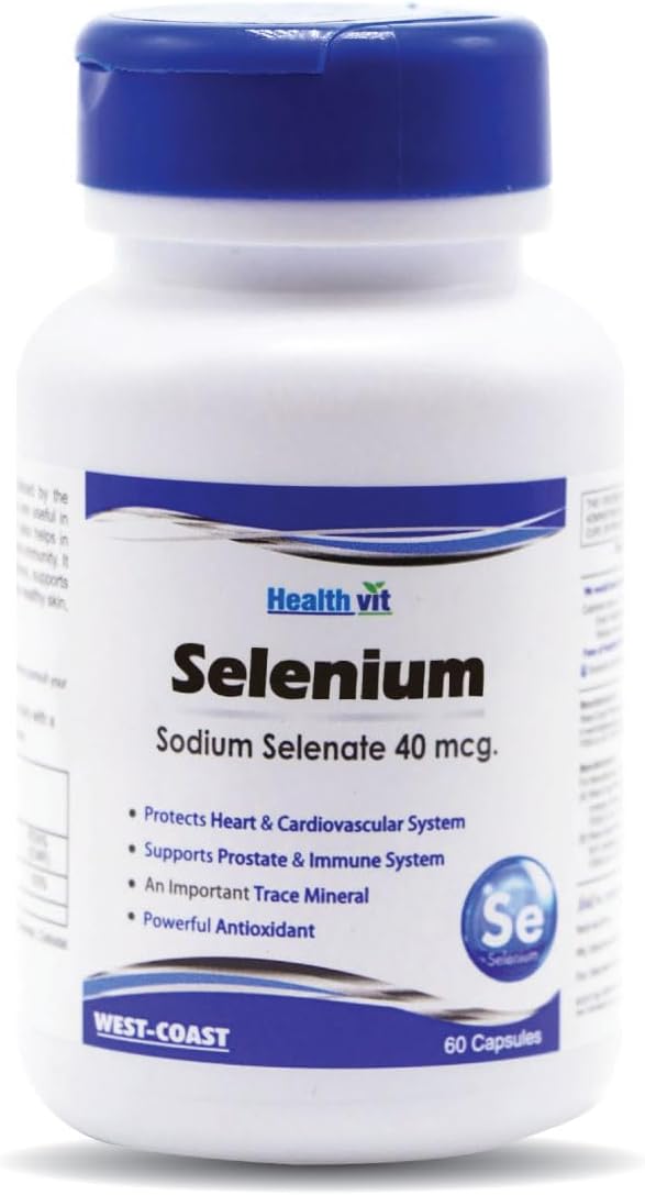 Healthvit Selenium 40 MCG for Immune System Support - 60 Capsules