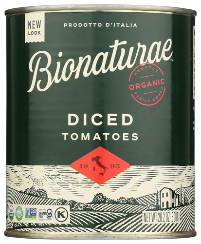 Bionaturae Organic Diced Tomatoes, No Salt Added, 28.2 oz