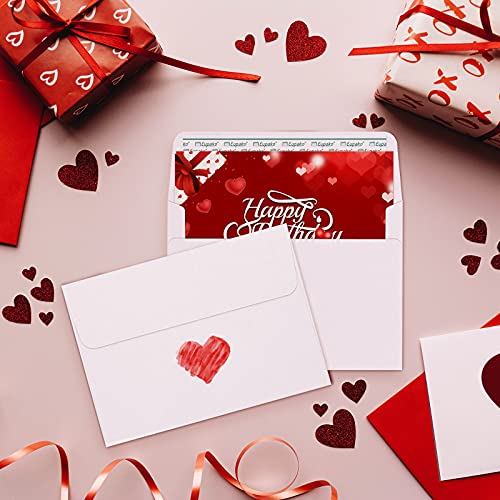 Eupako A4 White Photo Envelopes 4X6, 100 Pack Self Seal Envelopes For 4X6 Cards, Photos, Invitations, Wedding, Graduation, Baby Shower, 4.25 X 6.25 Inches #TOP5