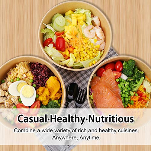 Toptoper 80 Pcs 30 Oz Large Paper Bowls, Disposable Soup Bowls Bulk Plastic Free Party Supplies For Hot/Cold Food, Soup (30 Oz) #TOP4