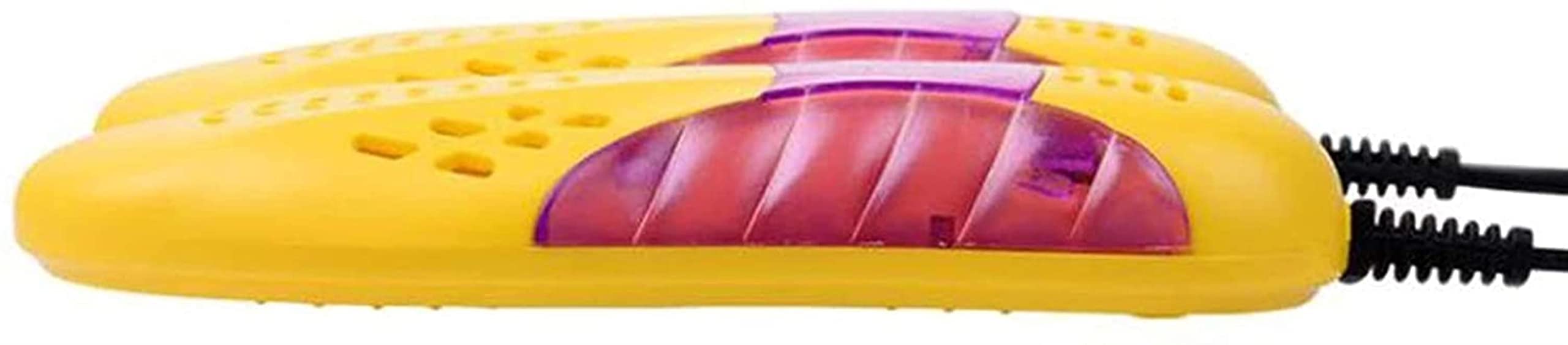 Secador de Botas de Zapatos, Calentador de Aire Caliente eléctrico portátil montado en Zapatos, secador de Zapatos Lindo (Amarillo Reino Unido) (Amarillo EE. UU.)