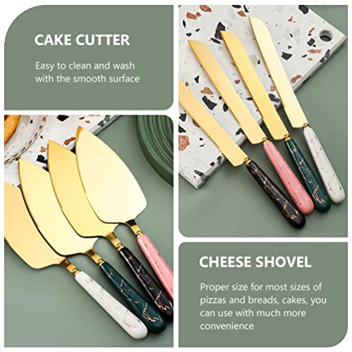 Cake Server Pizza Pizza Pá: Bolo de Aço Inoxidável E Pastelaria Spatula Blade Pizza Server de Pá par