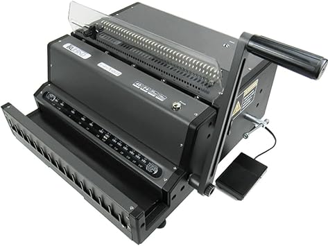 Heavy Duty 31 Pitch Wire Binding Machine with Electric Hole Punch | 25 Sheet Punch Capacity | Bind up to 120 Sheets | 34 Fully Disengageable Dies |