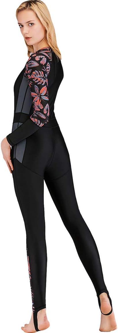 Akaeys Women's Full Body Swimsuit Rash Guard One Piece Long Sleeve Long Leg Swimwear with UV Sun Protection - Image 3