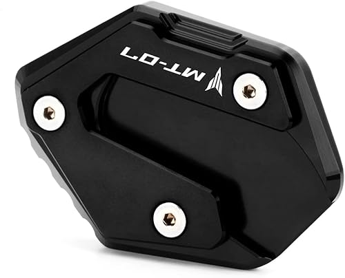 Miniatura 5 de Modeer Para Ya.maha MT07 FZ07 2014-2024 extensión del soporte lateral de la motocicleta Ampliar placa pad mt 07 fz 07 accesorios color negro