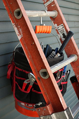 Bucket Hanger – for 1-5 Gallon Painting and Tool Buckets – Hands Free Ladder Hook for Paint Cans or Paint Buckets