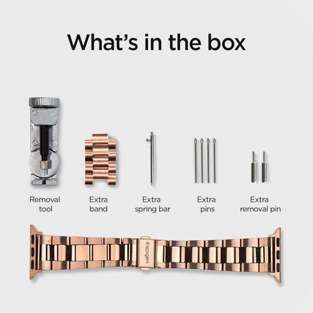 Black Friday - 80% OFF Spigen Modern Fit Designed for Apple Watch Band Series 7 (41mm), Series 6/SE/5/4 (40mm) and Series 3/2/1 (38mm) - Rose Gold