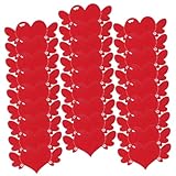 AKOOSY Herzförmige Geschenkanhänger aus Kraftpapier 100 Stück Leere Valentinstagskarten zum Basteln Rote Wunschkarten für Hochzeit Party und Liebe