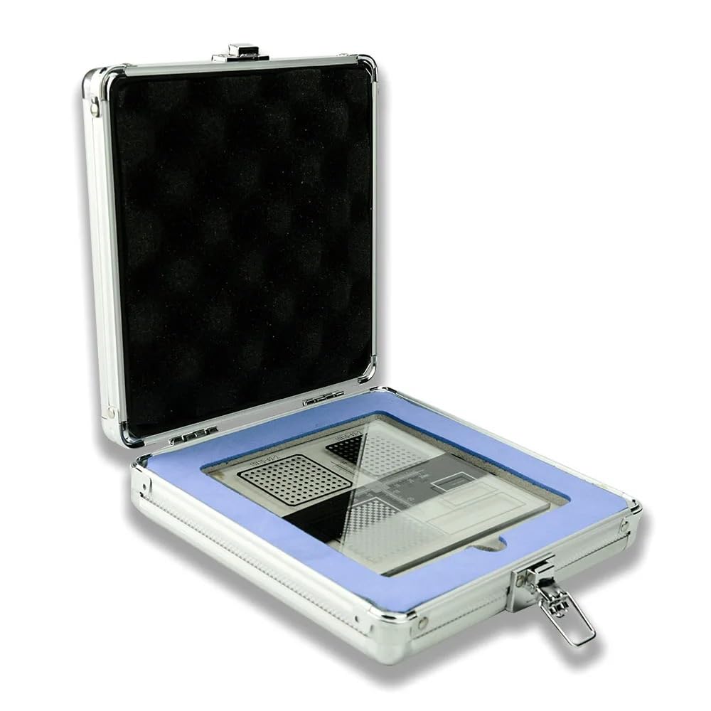 Microscopio Tablero de ajedrez de Vidrio óptico/Rejilla/Tablero de calibración de Puntos micrómetro 0,01mm Tablero de calibración de microscopio Objetivo de calibración
