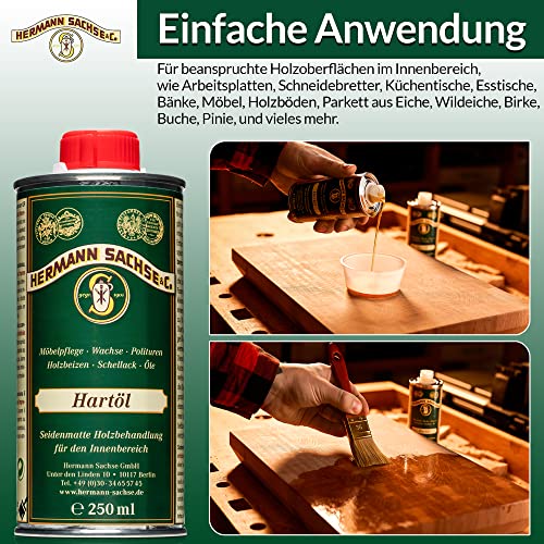 Hermann Sachse Holzöl Hartöl 250ml für verschiedene Holzarten