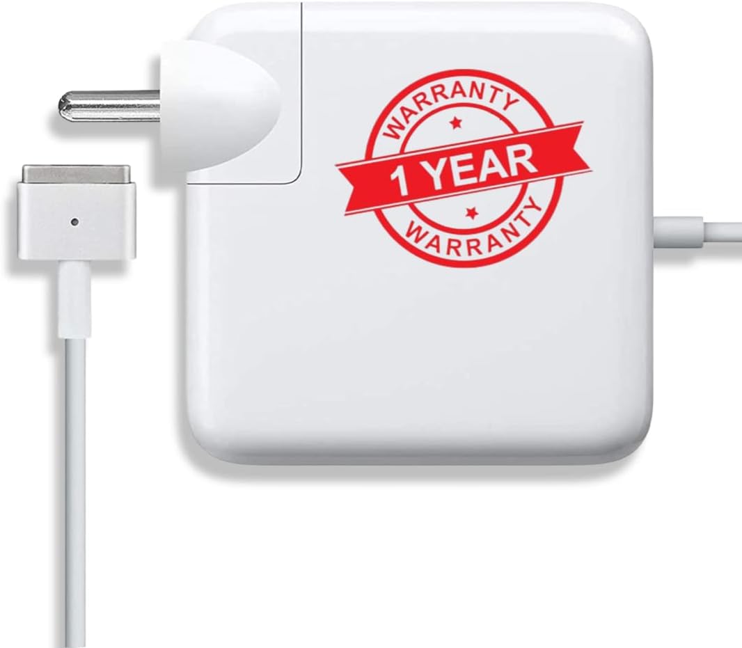 The Black Store T Shape Adapter Cable Compatible Adapter Charger for 60w MG2 (T Shape) MB Pro 11" 13" A1425, A1435, A1465, A1502