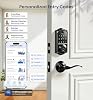 Veise VE017-L Cerradura Inteligente con Huella Digital y Juego de 2 Manijas de Palanca, Negro Mate | Control por App, Acceso Remoto Compartido, Llavero, Auto Bloqueo, Teclado Retroiluminado, Resistente al Agua IP55, para Puerta Principal 6