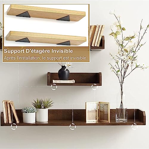 Support étagère flottant SENENQU pour fixer solidement vos planches sans fléchir