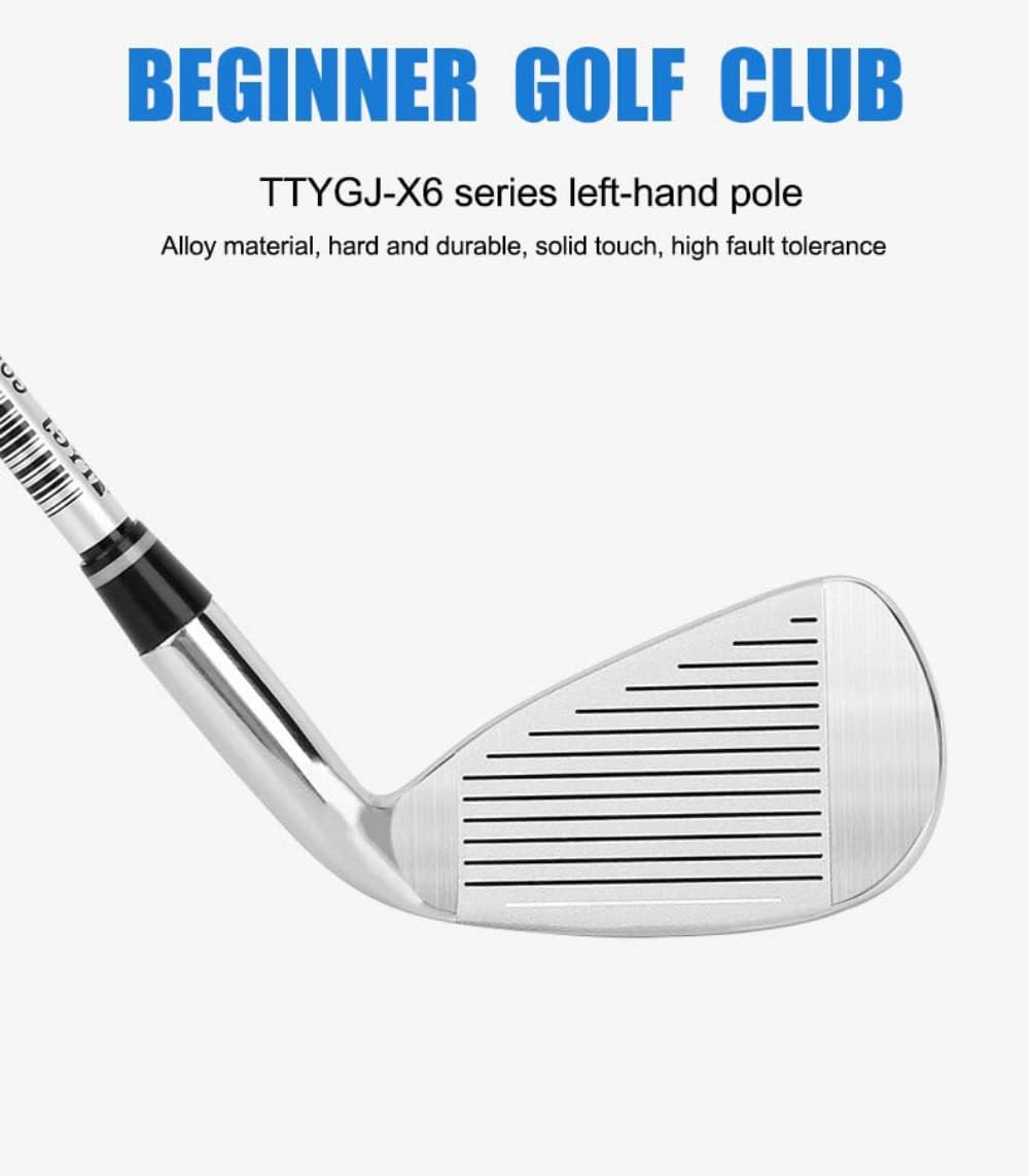 Left Handed 7 Iron Golf Clubs for Men Women Single Carbon Steel Body R Level Beginner's Swing Golf Iron