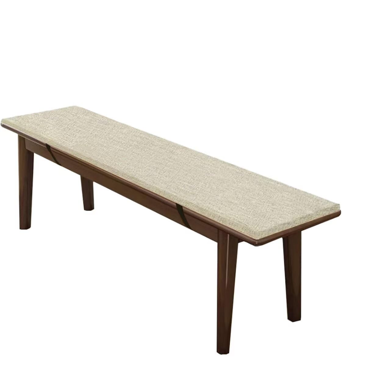 Stuhlkissen Bankauflage Bankkissen Unterseite Antirutsch Bezug Waschbar Sitzauflag für Fensterbank Gartenbank Schaukel Terrasse Esstisch Outdoor Drinnen,Weiß 100x35x5CM