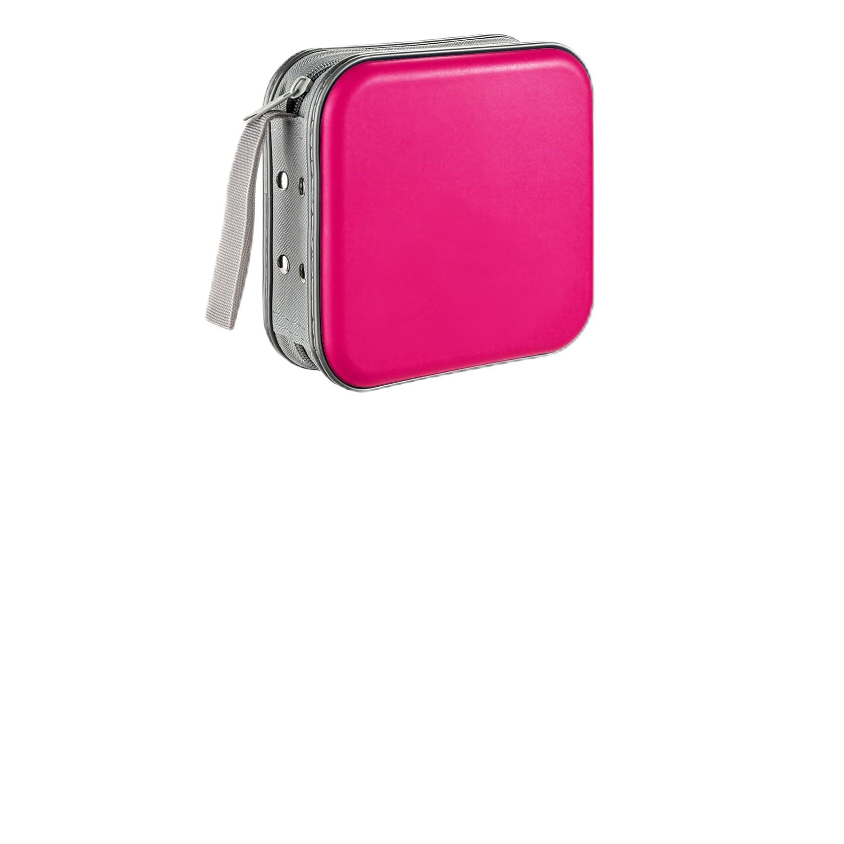 Kutyun CD Case, Cd Holder for Car, 48 Capacity Hard Plastic DVD Case, Universal CD Organizer Wallet Protective DVD Storage Car Interior Accessories Suitable for Car Home Office Travel (Rose red)