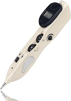 Electronic Acupuncture Meridian Pen Acupressure Point Therapy Tool | Electric Acupoints Finder for Pain Relief with 3 Massage Heads, Rechargeable