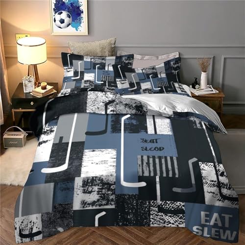 Housse de couette fermeture éclair cachée motif musique 140x200cm - 6
